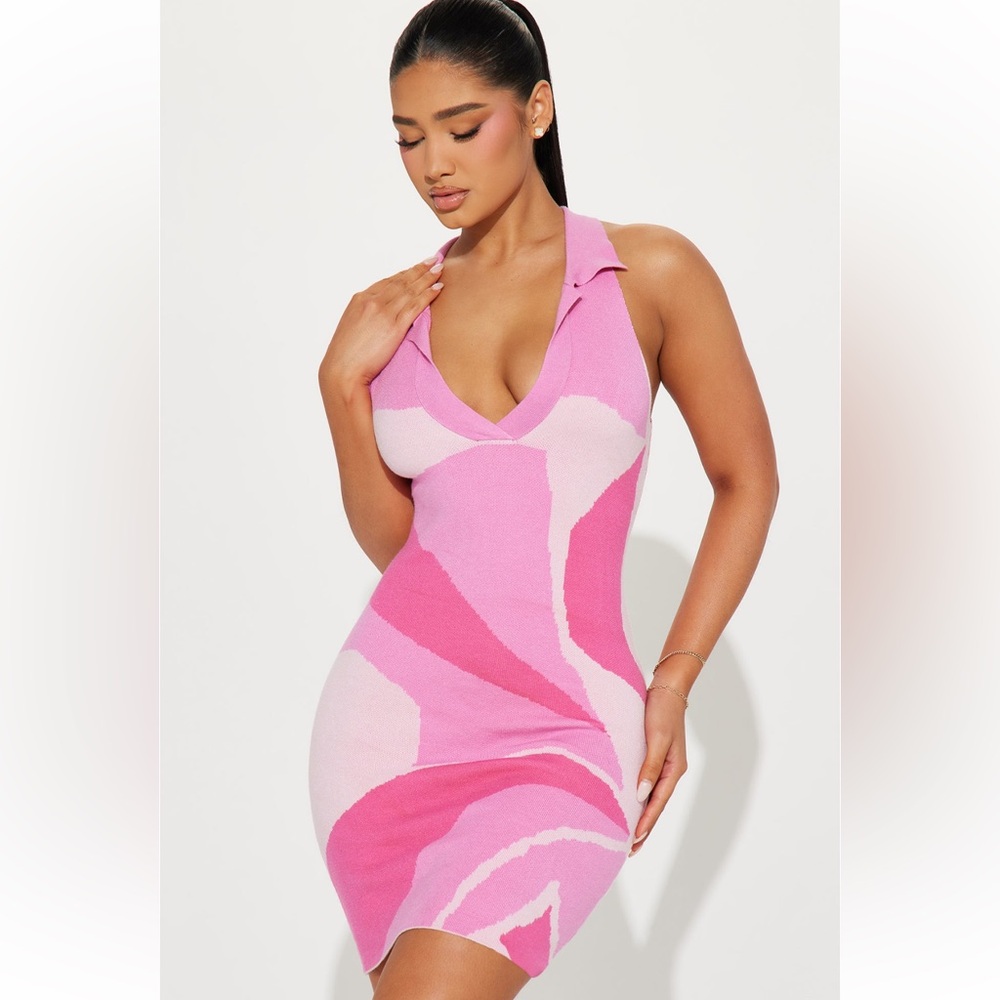 Fashionova knit dress pink